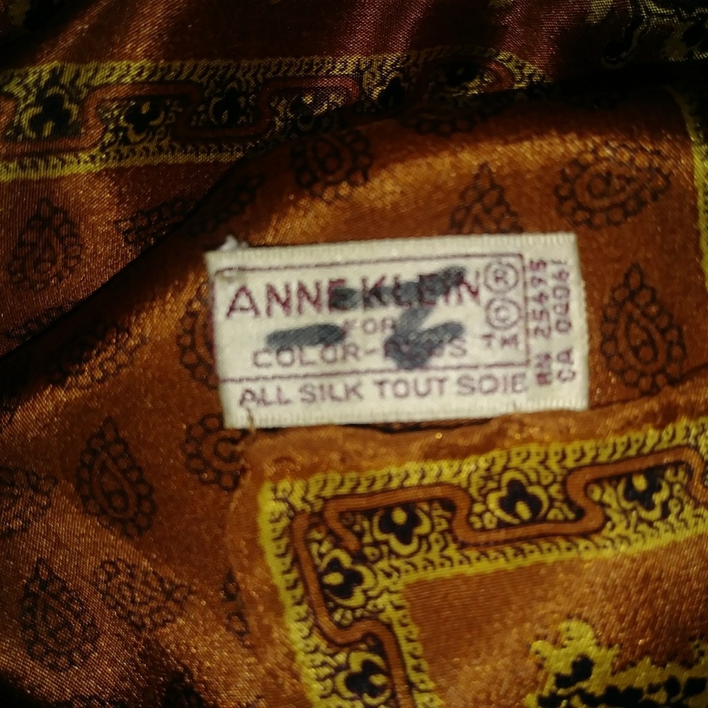 🤎 Silk Anne Klein Scarf #hundredsofscarves - Picture 5 of 6